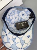Chanel Rhinestone Blue Washed Denim CC Baseball Cap - Master Quality 1:1 - Image 6