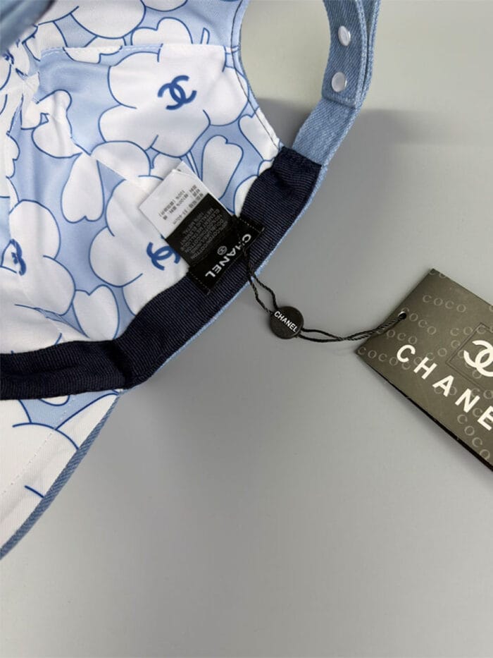 Chanel Rhinestone Blue Washed Denim CC Baseball Cap - Master Quality 1:1 - Image 5