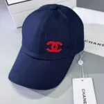 Chanel Pearl CC Baseball Cap (Navy Tartan Lining) Navy - Master Quality 1:1