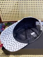 Chanel 24P Canvas Jacquard CC Logo Baseball Cap White - Master Quality 1:1 - Image 4