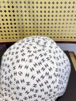 Chanel 24P Canvas Jacquard CC Logo Baseball Cap White - Master Quality 1:1 - Image 3