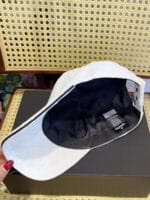 Chanel 24P Contrast Piping Jacquard CC Baseball Cap White - Master Quality 1:1 - Image 4