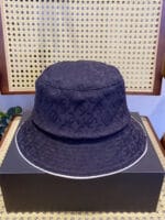 Chanel 24P Jacquard CC Logo Bucket Hat (Tartan Lining) Black - Master Quality 1:1