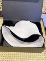 Chanel 24P Jacquard CC Logo Bucket Hat (Tartan Lining) White - Master Quality 1:1 - Image 5