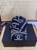 Chanel 24P Limited Camellia Print CC Baseball Cap Black - Master Quality 1:1 - Image 2