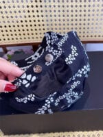 Chanel 24P Limited Camellia Print CC Baseball Cap Black - Master Quality 1:1 - Image 5