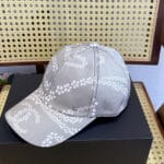 Chanel 24P Limited Camellia Print CC Baseball Cap Grey - Master Quality 1:1