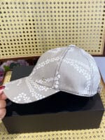 Chanel 24P Limited Camellia Print CC Baseball Cap Grey - Master Quality 1:1 - Image 3