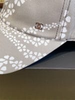 Chanel 24P Limited Camellia Print CC Baseball Cap Grey - Master Quality 1:1 - Image 4