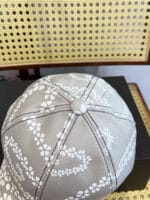 Chanel 24P Limited Camellia Print CC Baseball Cap Grey - Master Quality 1:1 - Image 5