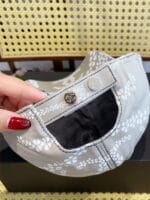 Chanel 24P Limited Camellia Print CC Baseball Cap Grey - Master Quality 1:1 - Image 6