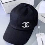 Chanel Pearl CC Baseball Cap (Turquoise Safety Pin Lining) Black - Master Quality 1:1