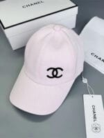 Chanel Pearl CC Baseball Cap (Turquoise Safety Pin Lining) Light Pink - Master Quality 1:1