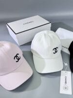 Chanel Pearl CC Baseball Cap (Turquoise Safety Pin Lining) Light Pink - Master Quality 1:1 - Image 4