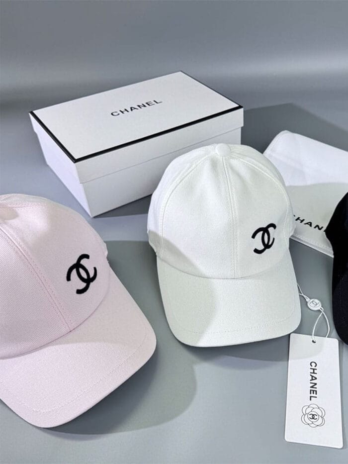 Chanel Pearl CC Baseball Cap (Turquoise Safety Pin Lining) Light Pink - Master Quality 1:1 - Image 4