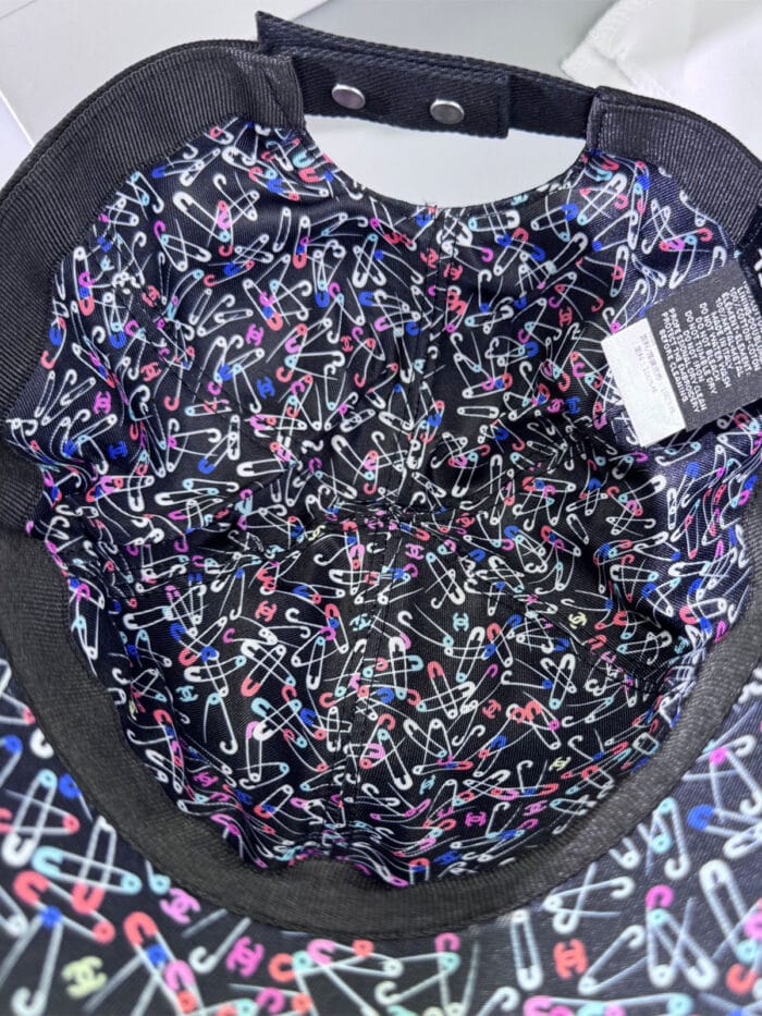 Chanel Pearl CC Baseball Cap (Black Safety Pin Print Lining) Light Pink - Master Quality 1:1 - Image 4