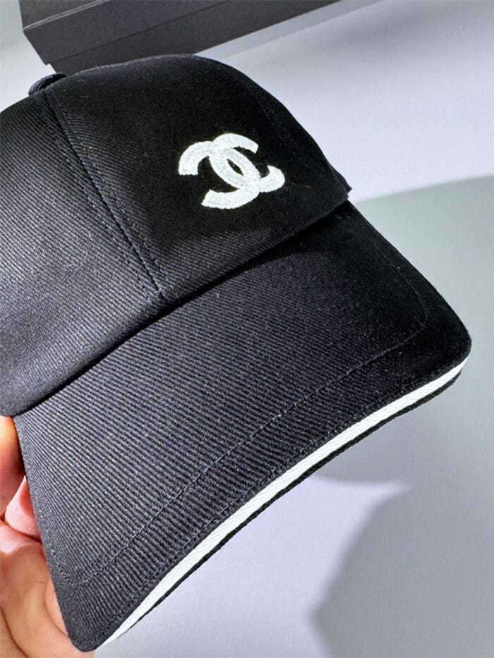 Chanel Pearl CC Baseball Cap (Classic Black Lining) Black - Master Quality 1:1 - Image 3