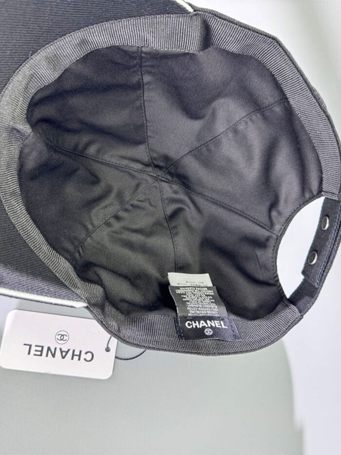Chanel Pearl CC Baseball Cap (Classic Black Lining) Black - Master Quality 1:1 - Image 5