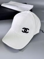 Chanel Pearl CC Baseball Cap (Classic Black Lining) White - Master Quality 1:1