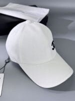 Chanel Pearl CC Baseball Cap (Classic Black Lining) White - Master Quality 1:1 - Image 3