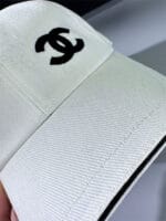 Chanel Pearl CC Baseball Cap (Classic Black Lining) White - Master Quality 1:1 - Image 4