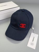 Chanel Pearl CC Baseball Cap (Navy Tartan Lining) Black - Master Quality 1:1
