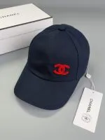 Chanel Pearl CC Baseball Cap (Navy Tartan Lining) Black - Master Quality 1:1